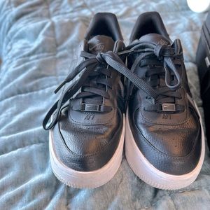 Black Nike Air Force 1 PLT.AF.ORM